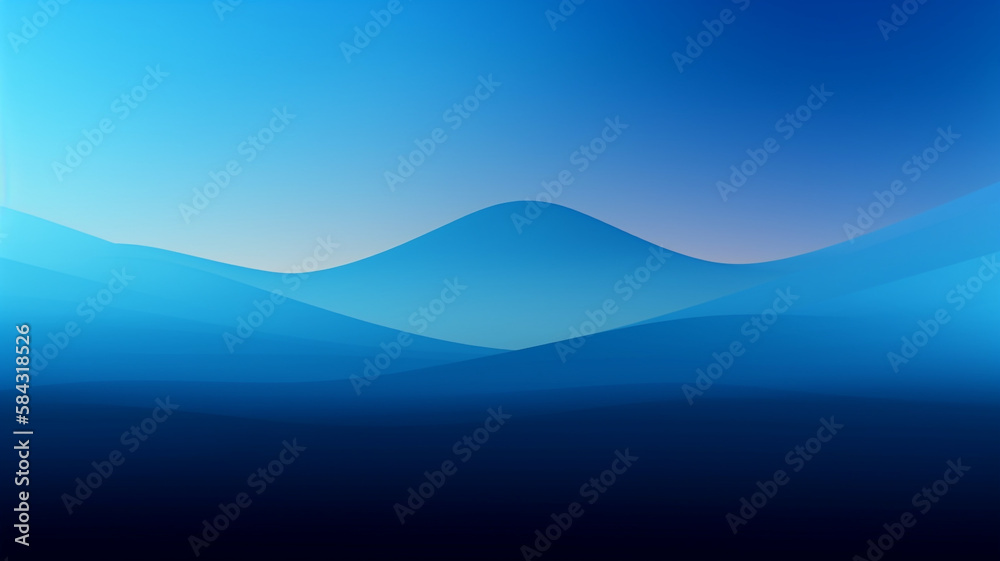 gradient panorama background. blue. generative ai