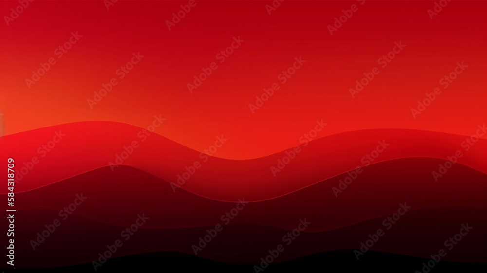 gradient panorama background. red. generative ai