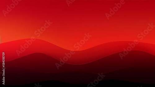 gradient panorama background. red. generative ai