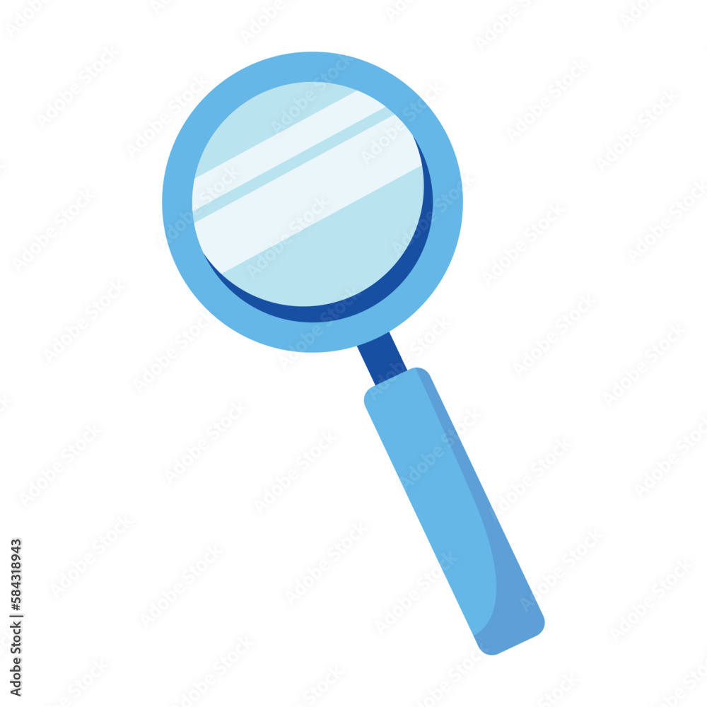 Magnifying glass icon vector flat style for search, focus, zoom, business illustration isolated on white background Magnifying glass icon vector flat style for search, focus, zoom, business illustration isolated on white background