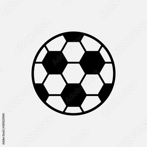 Soccer Ball Icon. Football Element Vector, Sign and Symbol for Design, Presentation, Website or Apps Elements.       © Albertus