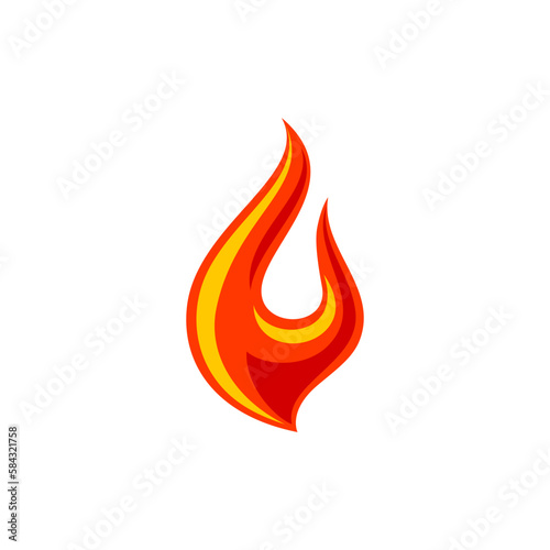 Fire flame for logo, hot blazing symbol, brand sign for your business