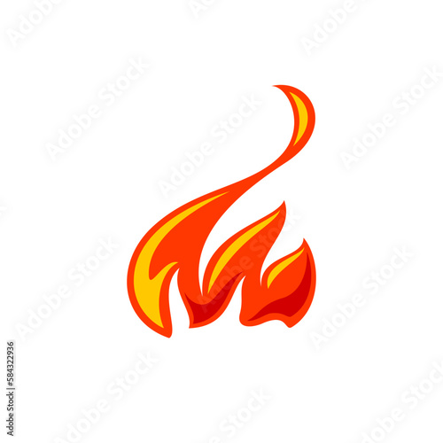 Fire flame for logo, hot blazing symbol, brand sign for your business