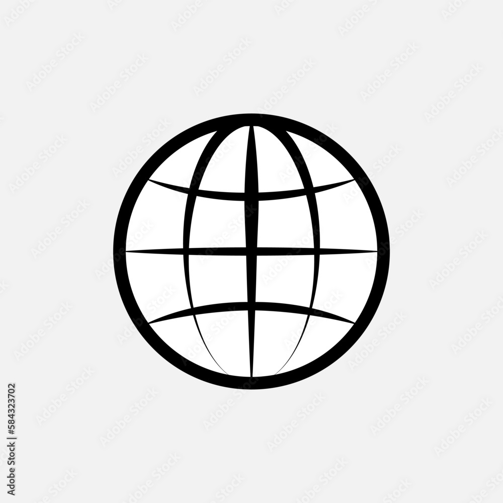 Globe Icon - Vector, Sign and Symbol for Design, Presentation, Website or Apps Elements. Globe Icon - Vector, Sign and Symbol for Design, Presentation, Website or Apps Elements.