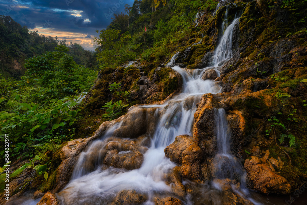 Goa Tetes waterfalls in East java area