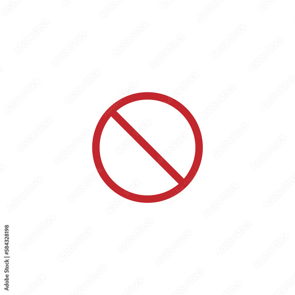 Red round sign no entry Red round sign no entry