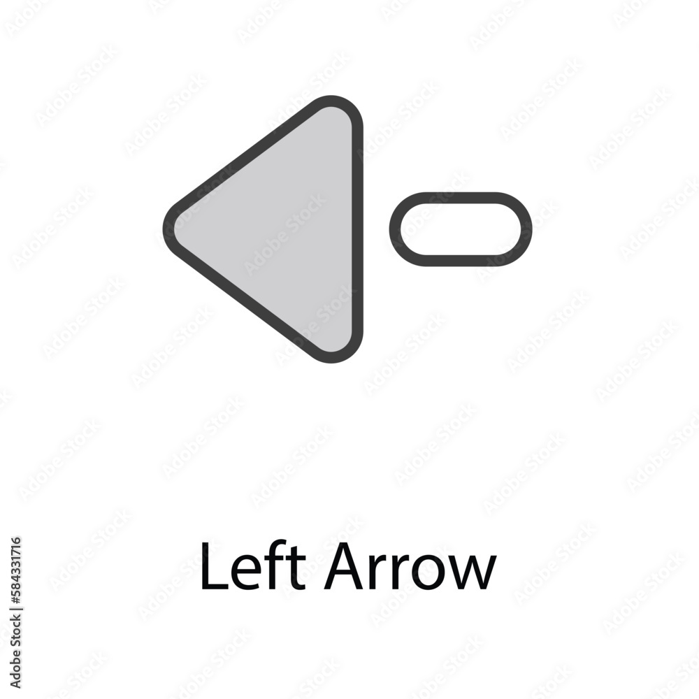 Left arrow icon design stock illustration Left arrow icon design stock illustration