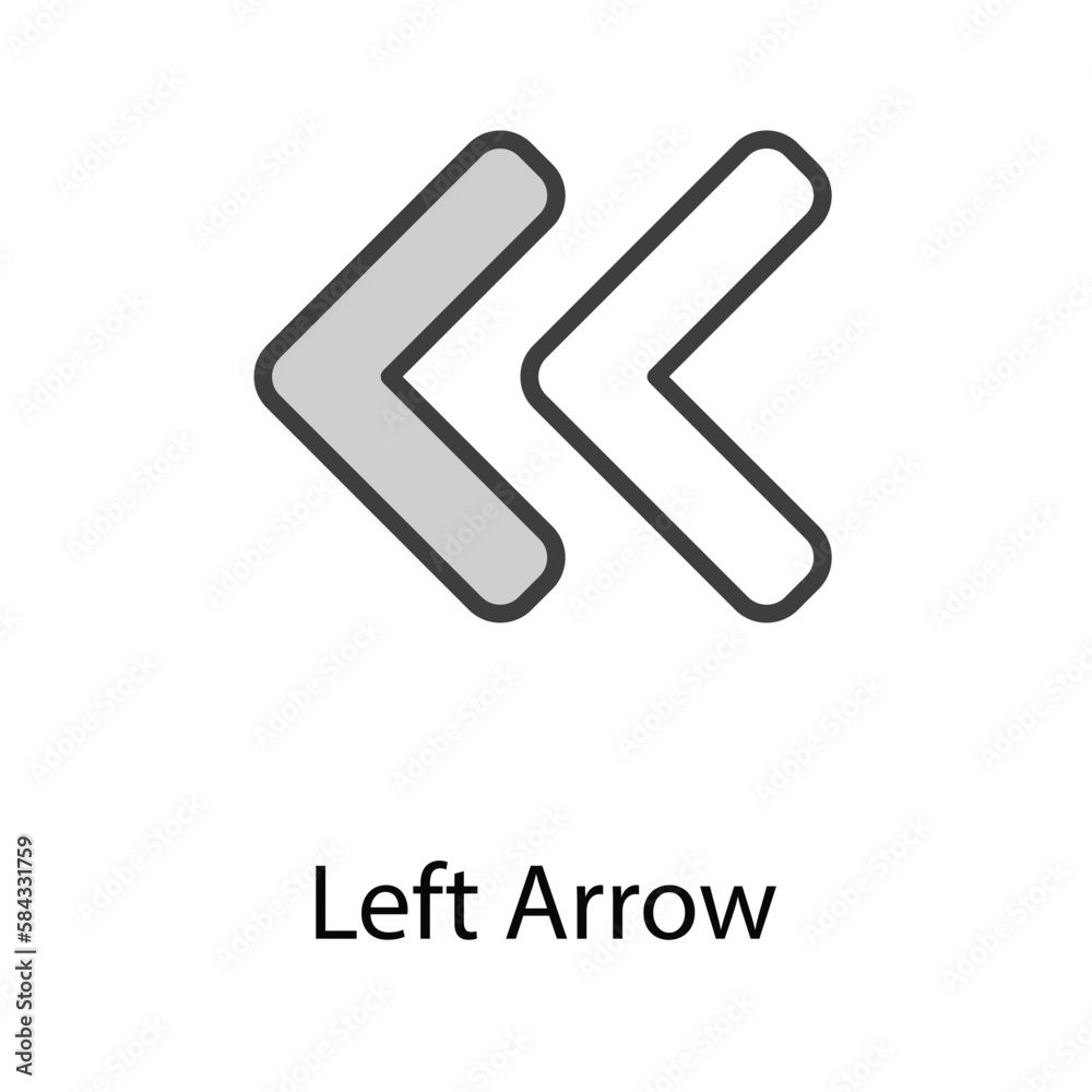 Left arrow icon design stock illustration Left arrow icon design stock illustration
