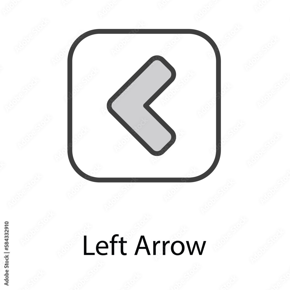 Left arrow icon design stock illustration Left arrow icon design stock illustration