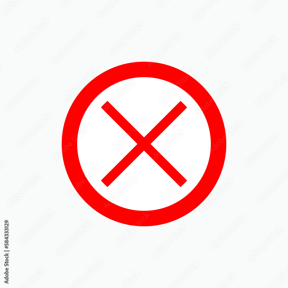 Stop Icon - Prohibition Vector, Sign and Symbol for Design, Presentation, Website or Apps Elements. Stop Icon - Prohibition Vector, Sign and Symbol for Design, Presentation, Website or Apps Elements.