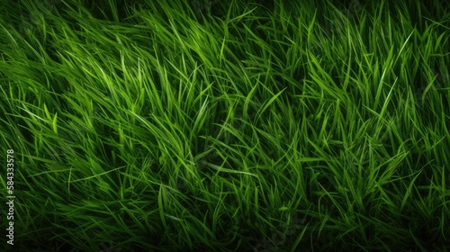 Green grass texture background, generative ai