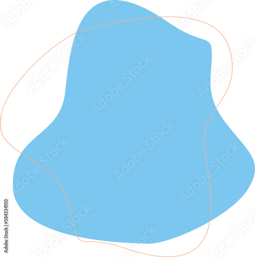 Abstract blob shapes with line , vector design