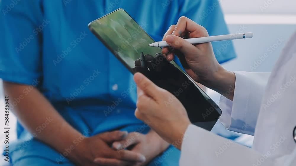 Doctor giving hope. Close up shot of young female physician leaning forward to smiling elderly lady patient holding her hand in palms. Woman caretaker in white coat supporting encouraging old person Doctor giving hope. Close up shot of young female physician leaning forward to smiling elderly lady patient holding her hand in palms. Woman caretaker in white coat supporting encouraging old person