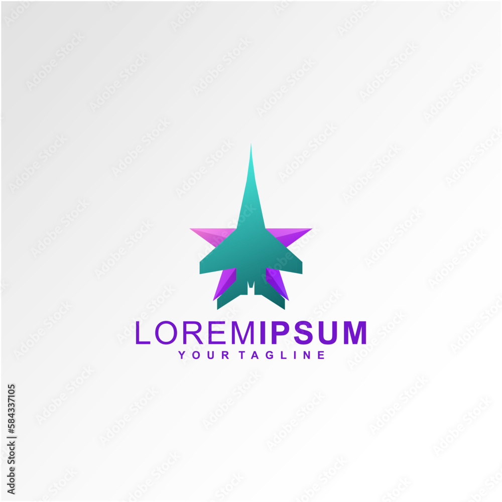 Obraz premium Abstract Star Jet Plane