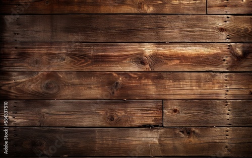 Wooden plank background, wooden texture, Generative AI