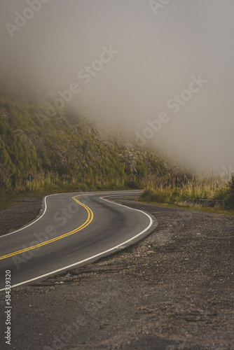 road in the fog