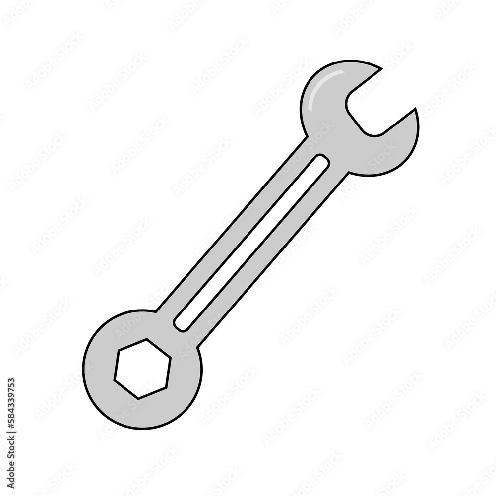 Simple illustration of spanner icon for apps and websites Concept of work tool Simple illustration of spanner icon for apps and websites Concept of work tool