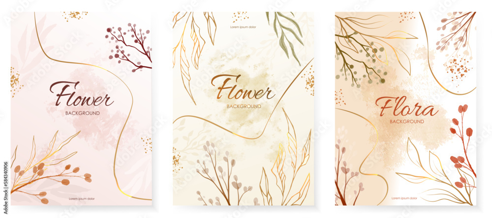 Modern Floral Frame. Elegant abstract background. Universal hand drawn floral templates in warm colors perfect for an autumn or summer wedding and birthday invitations Modern Floral Frame. Elegant abstract background. Universal hand drawn floral templates in warm colors perfect for an autumn or summer wedding and birthday invitations