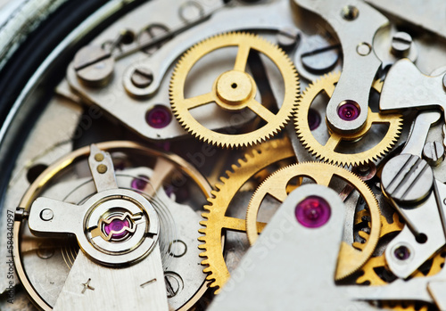 Wallpaper Mural Cogwheels inside clockwork closeup Torontodigital.ca