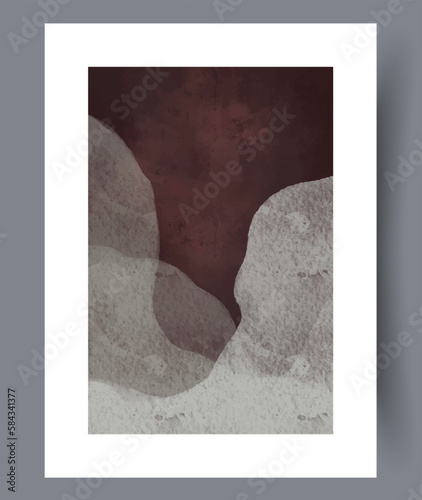 Abstract conceptualism gloomy sketch wall art print. Printable minimal abstract conceptualism poster. Contemporary decorative background with sketch. Wall artwork for interior design.