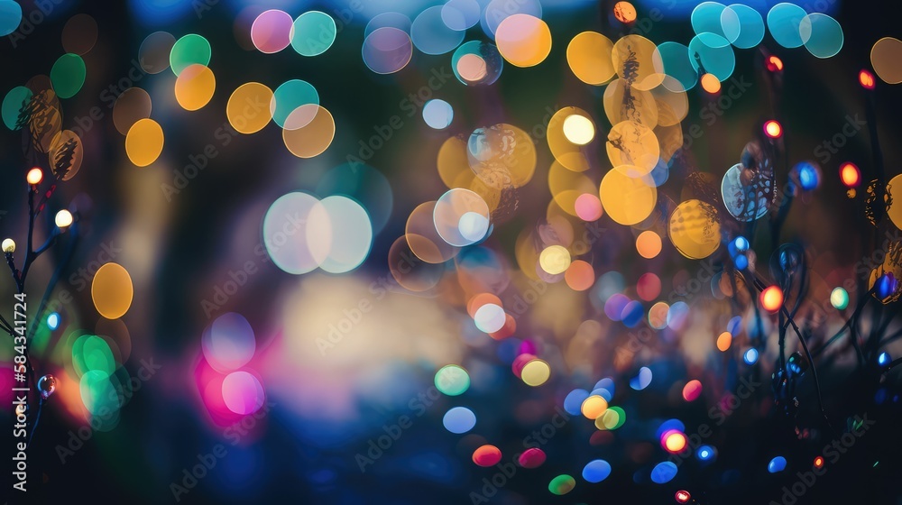 abstract bokeh background, generative AI