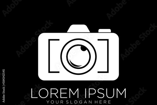 camera photography logo icon vector template 