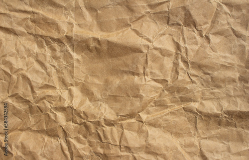 Old crumpled paper texture background. Creased paper surface.