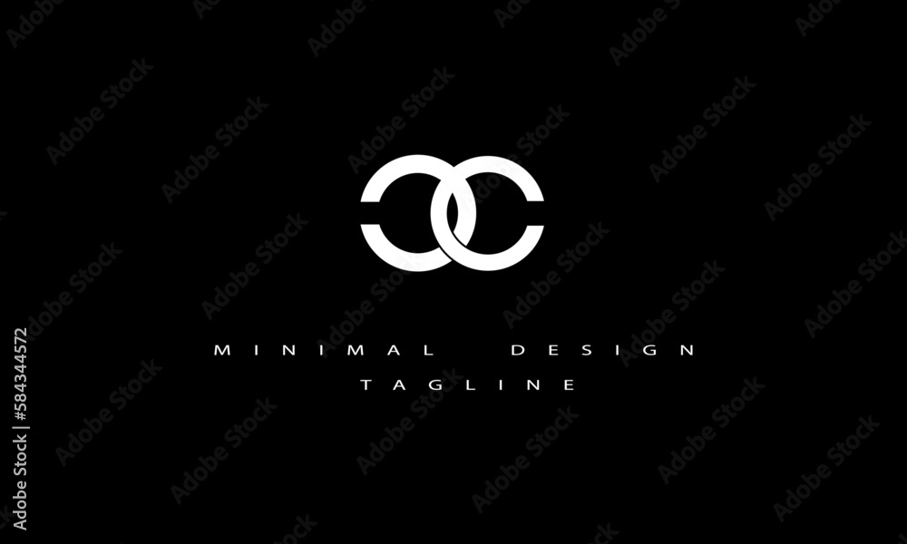 CC Minimal Logo Design Vector Illustration CC Minimal Logo Design Vector Illustration