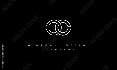 CC Minimal Logo Design Vector Illustration 