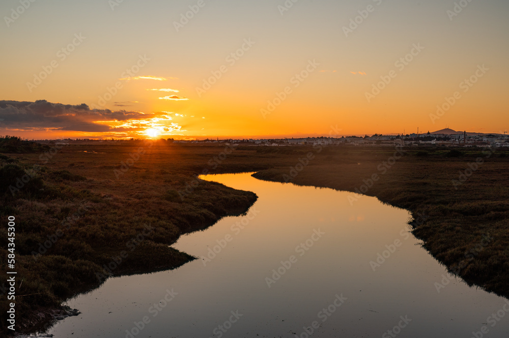 Fototapeta premium Sunset Ria Formosa 