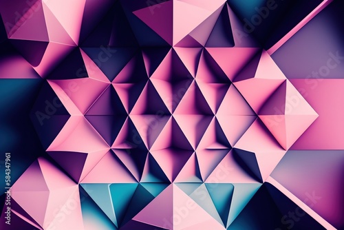 An abstract colorful geometrical 3D pattern