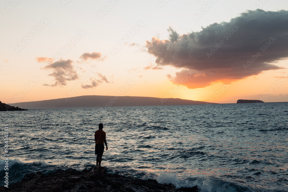 sunset on the beach