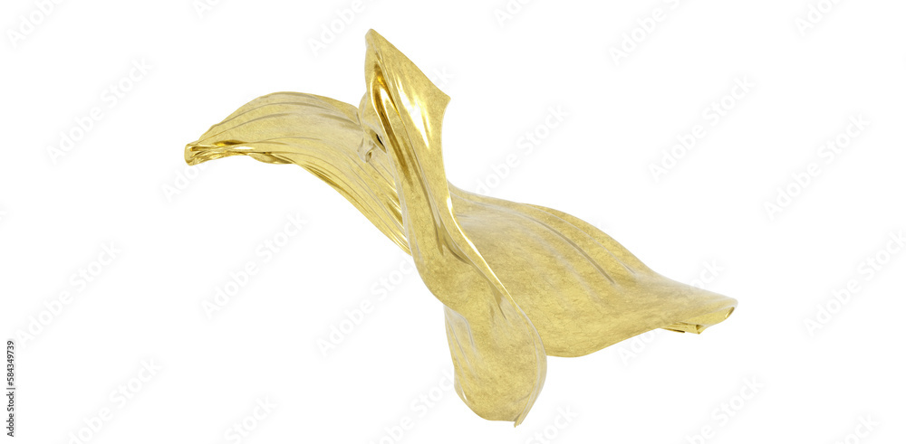 Fototapeta premium 3D render of Gold Cloth abstract background