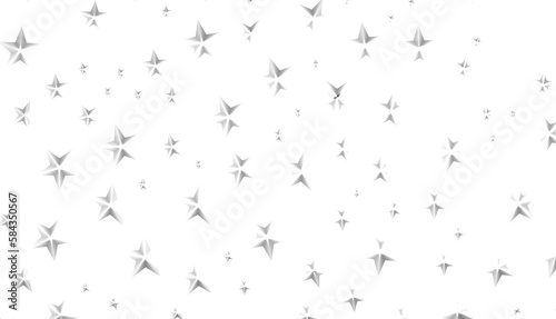 stars. Confetti celebration, Falling silver abstract decoration for party, birthday celebrate, © vegefox.com