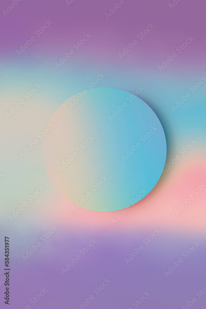 Rainbow circle blurred color Wave. Fluid gradient background. Abstract liquid colorful shapes. Futuristic design wallpaper for banner