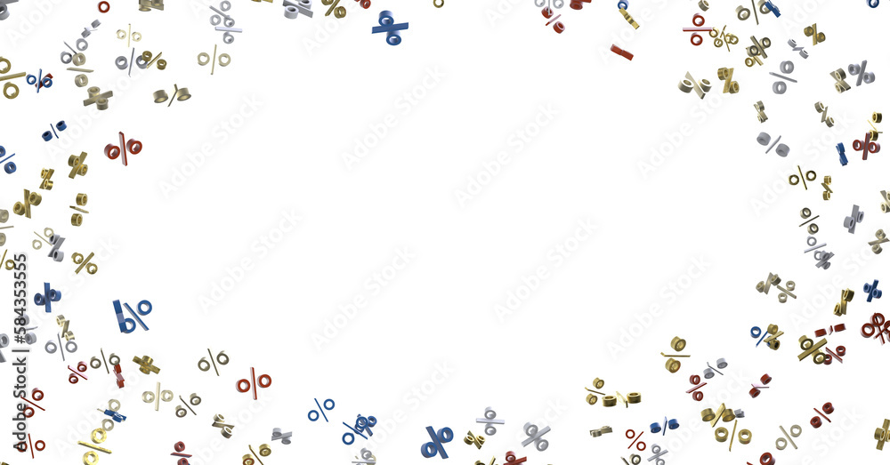 Sales icons floating in the air 3D rendering Sales icons floating in the air 3D rendering