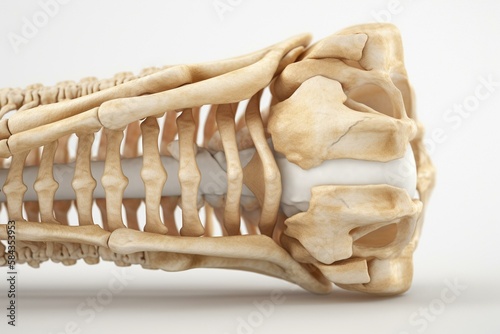 Joint anatomy, on white background, Generative AI photo