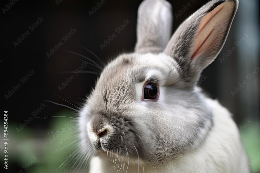 A close up of a bunny rabbit