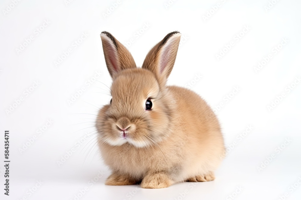A bunny rabbit on a white background