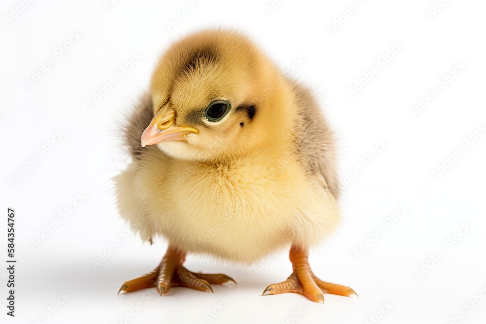 Obraz premium A baby chick on a white background