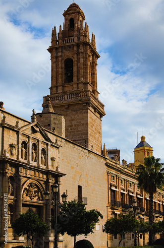 Detailed view of medieval Convent of Sant Domenec de Girona Monastery. Famous touristic place and travel destination in Valencia, Spain photo