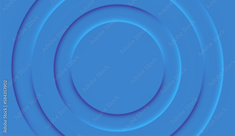 Abstract circles with radial layers. Vector 3d illustration. Cover layout template.