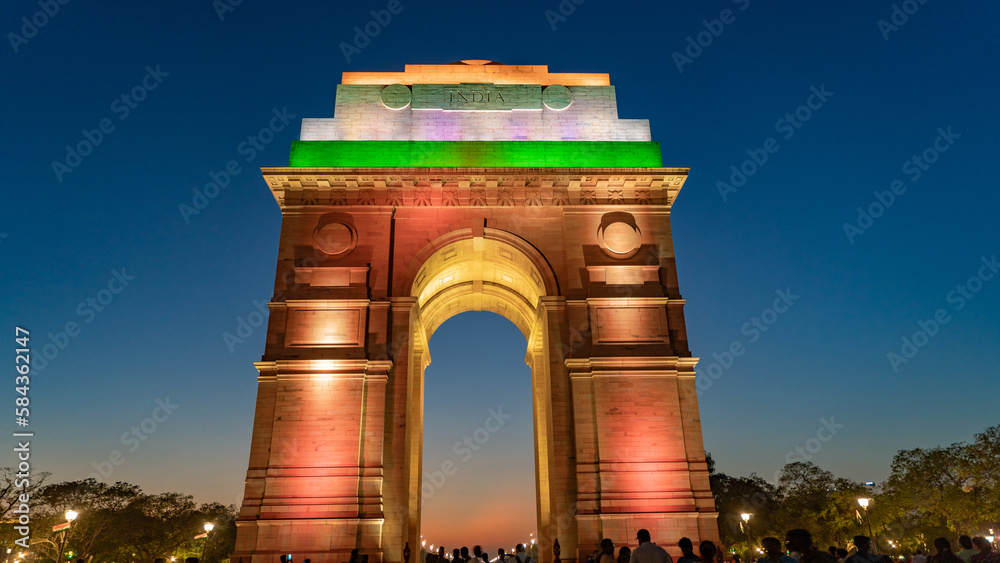 Fototapeta premium The India Gate is a war memorial located at Kartavya path, New Delhi, India