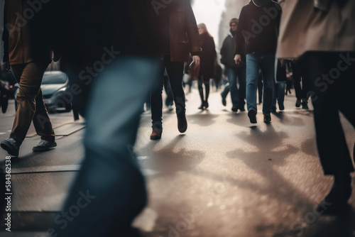 people walking in a city (AI Generated)
