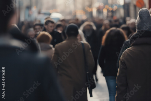 people walking in a city (AI Generated) © Djomas
