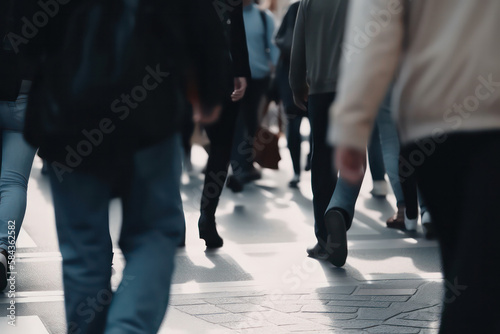 people walking in a city (AI Generated) © Djomas
