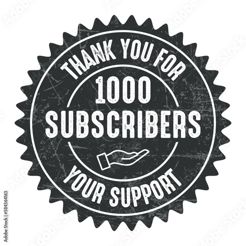 Thank You For Your Support 10k followers Label, Badge, Seal, Stamp, Vector Illustration