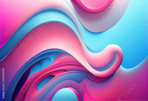 Abstract colorful liquid pink blue background with painted texture. purple liquid wavy shapes futuristic banner. Glowing retro waves background