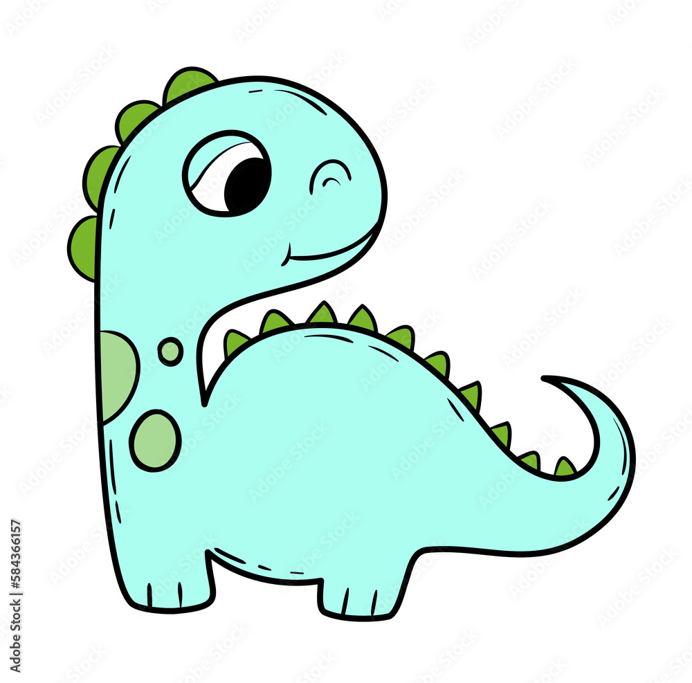 Fototapeta premium Cute Colored Dinosaur