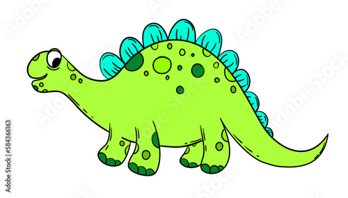 Fototapeta Naklejka Na Ścianę i Meble -  Cute Colored Dinosaur
